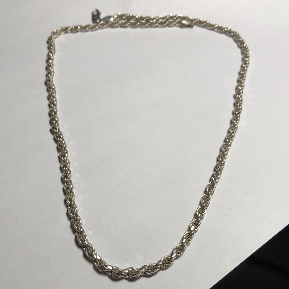 Sterling Silver Rope Chain.